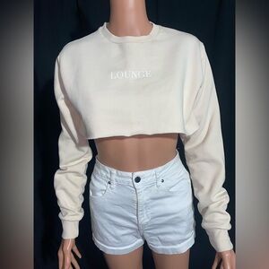 Lounge Cream Crop Top